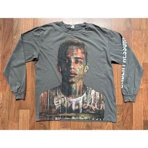 Logic Under Pressure Long Sleeve Anvil Lightweight Tee Shirt Mens Large Dk Gray